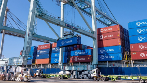 At the Port of Long Beach, more than 800,000 containers moved in January as workers cleared cargo from terminals.