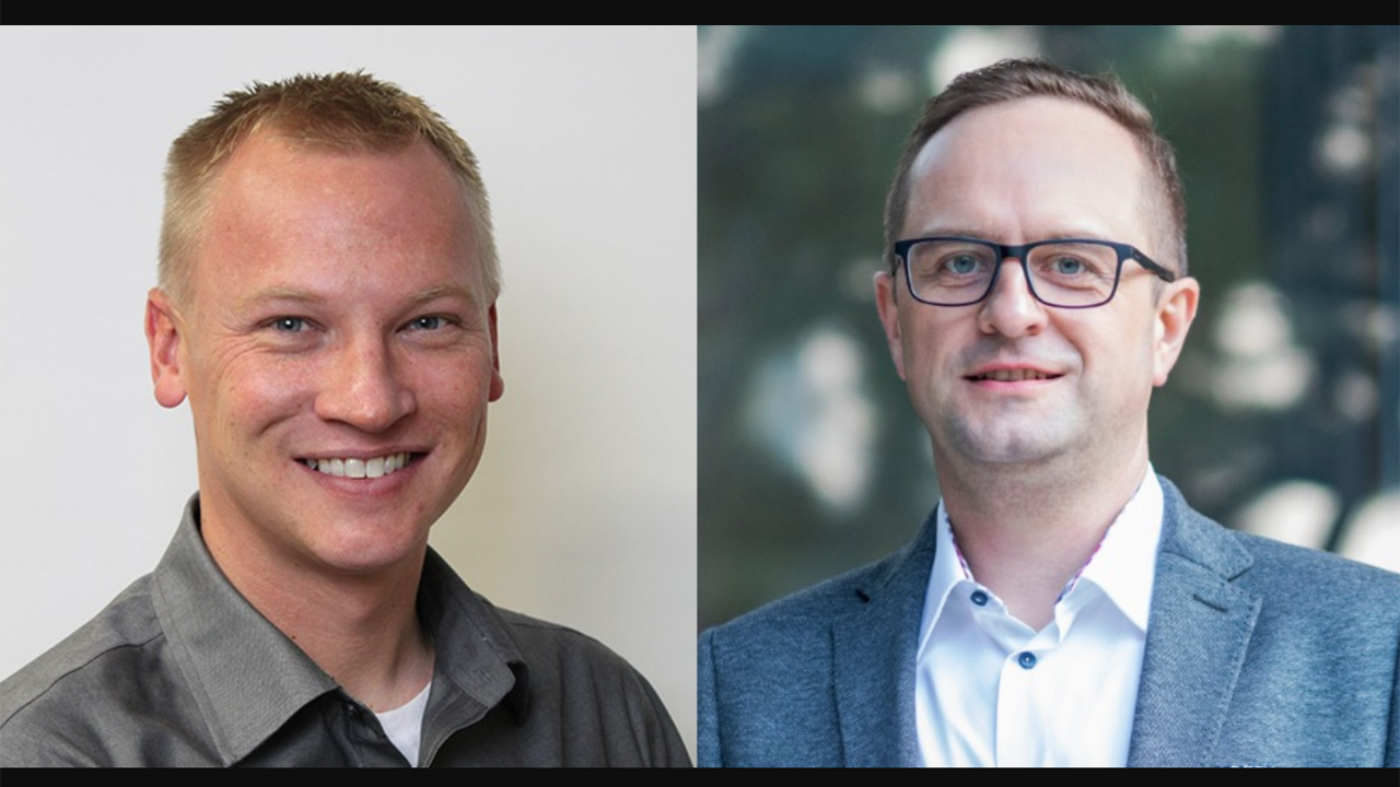 Casey Hall, Product Strategist/Market Manager, Hotstart (left); Andrzej Bartnik, Chief Technology Officer, Frauscher Sensor Technology.