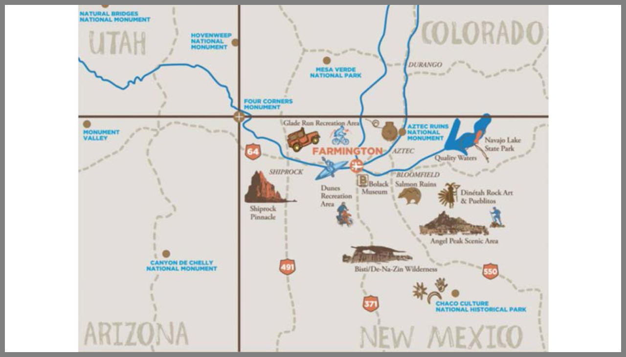 The proposed rail line will connect the Farmington, N.Mex., area to the BNSF corridor, near Gallup, N.Mex., approximately 120 miles south, and reduce the amount of freight traffic on U.S. 491, U.S. 550 and other regional collector and local roads. (Image Courtesy of USDOT)