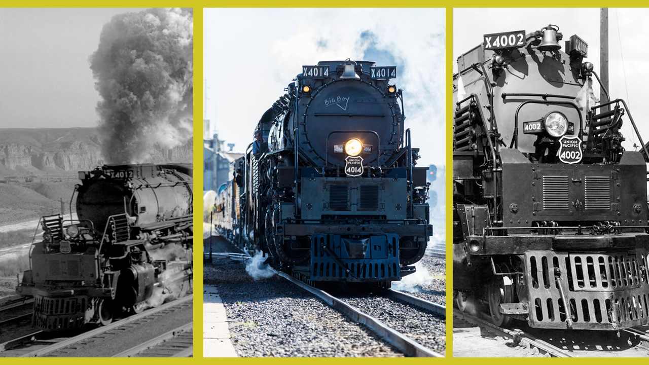 The American Locomotive Company (ALCO) built 25 Big Boys for UP from 1941 to 1944. As the story goes, the 4000-class series originally was to have been designated the “Wasatch,” but an unidentified ALCO worker wrote “Big Boy” in chalk on the smokebox of one unit during construction, and that’s the nickname that stuck. The chalk marking that appeared decades ago has been reproduced on 4014’s restored smokebox (center photo).