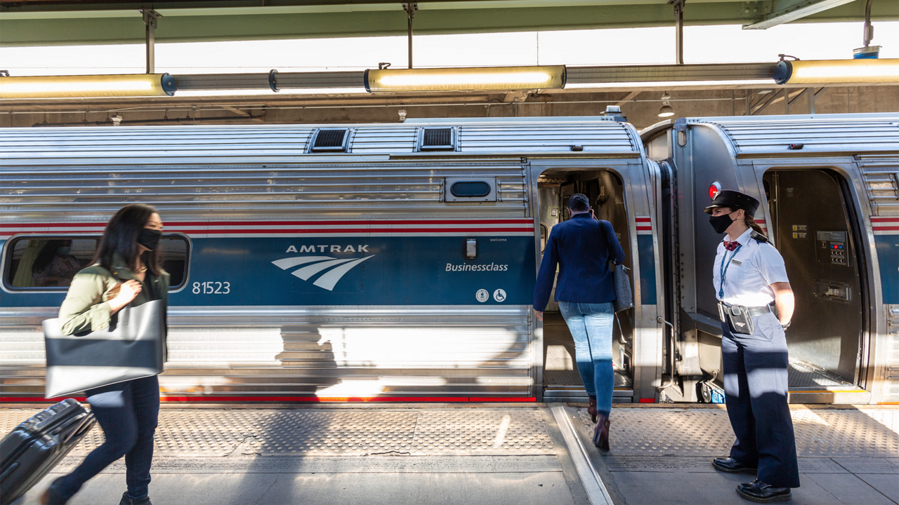 The FRA report found that Amtrak trains experienced approximately 1.3 million minutes of delay during first-quarter 2022, up 9% from the previous quarter. System-wide, first-quarter 2022 train-miles were up 8% from fourth-quarter 2021, coming in at 8,790,595 train-miles, as Amtrak continued to restore service following the pandemic. (Amtrak Photograph)