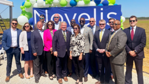 CSX on May 11 tweeted: “Today, CSX SVP of Sales Arthur Adams joined @Novelis to celebrate the announcement of their new facility at the South Alabama Megasite! CSX is proud to be Novelis’ transportation partner to move aluminum products and to be a part of America’s sustainable future.” (Photo Courtesy of CSX)