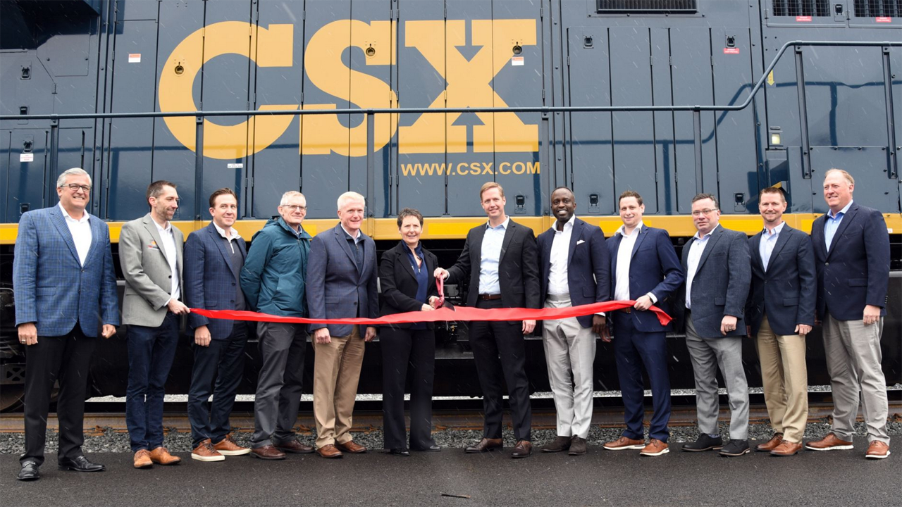 CSX on May 5 tweeted that it recently joined Shell Polymers “for a ribbon-cutting of the new SIT Yard in McKees Rocks, PA—a facility to help Shell and CSX ensure timely delivery of plastics. We’re proud to be Shell’s rail partner and we look forward to realizing this project's full potential!” (Photo Courtesy of CSX via Twitter)