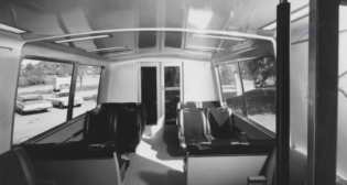 The interior of the original BART cars from Rohr. (Photograph Courtesy of BART)
