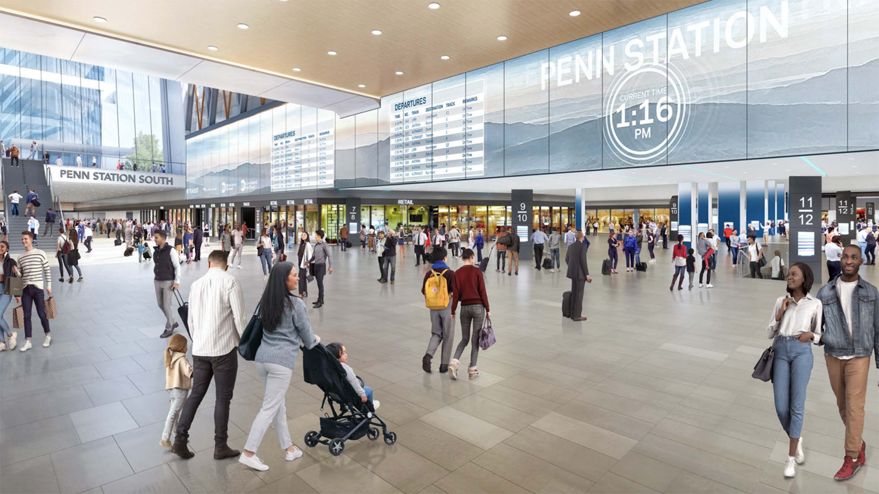 Rendering of the proposed reconstruction of the existing Penn Station in New York City, courtesy of the office of New York Governor Kathy Hochul