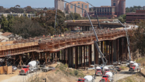 Mid-Coast Corridor Progress UCSD Viaduct progress on May 15, 2018 MCTC Pouring Frame 5 / Pepper Canyon Station stem and soffit pour.