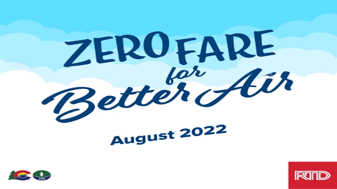 RTD will offer zero fares on all services during the month of August.