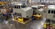 Pictured: Main cab for UP modernized locomotive at Wabtec’s Fort Worth plant. (Photograph Courtesy of Wabtec)