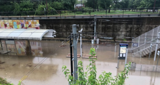 “The record rainfall in the St. Louis region is causing major service disruptions for MetroLink, and we are doing our best to keep to keep passengers moving,” Bi-State Agency’s Metro Transit is reporting on its website. (Photograph Courtesy of Metro Transit)