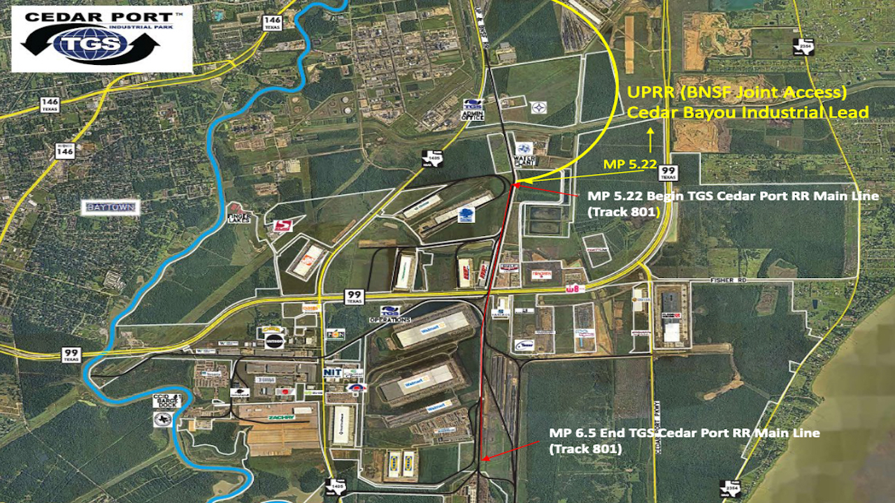 TGSC will create a common carrier at the Cedar Point Industrial Park. (Image Courtesy of TGSC, via STB)