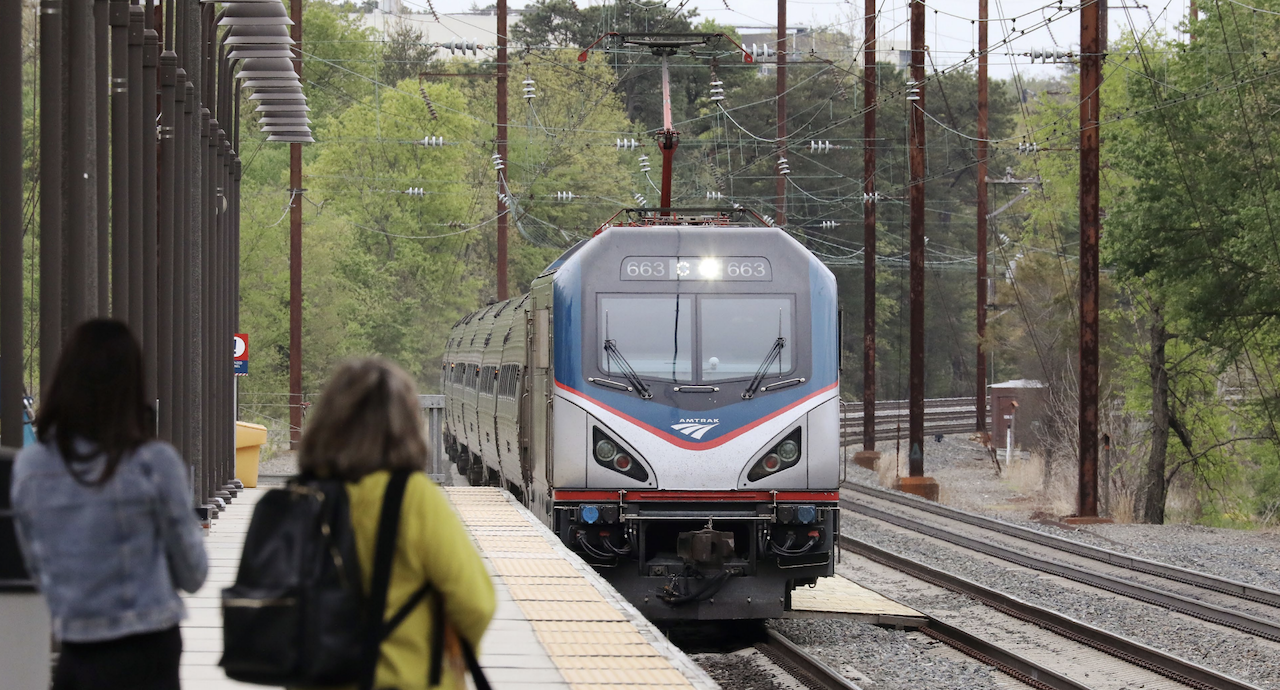 On average, according to Amtrak, its service is 46% more energy efficient than travel by car and 34% more efficient than domestic air travel.
