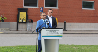 Canadian Minister of Transport Omar Alghabra reported in an Aug. 30 Twitter post: “We are improving passenger rail services for Canadians in Southwestern Ontario. Today I announced the next step to expand High Frequency Rail to communities in the region.” (Photograph Courtesy of Alghabra, via Twitter)