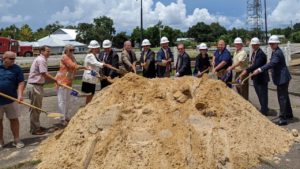 Amtrak construction crews have begun work for ADA compliance to reactivate five Gulf Coast stations, with a groundbreaking event in Bay St. Louis, Miss. (Photo Courtesy of Amtrak Media Relations Manager Marc Magliari via LinkedIn)