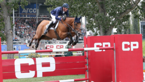 Daniel Deusser jumped three clear rounds to win the $3 million CP International Grand Prix at Spruce Meadows in Alberta. (Photograph Courtesy of CP; (c) Spruce Meadows Media/Jack Cusano.)