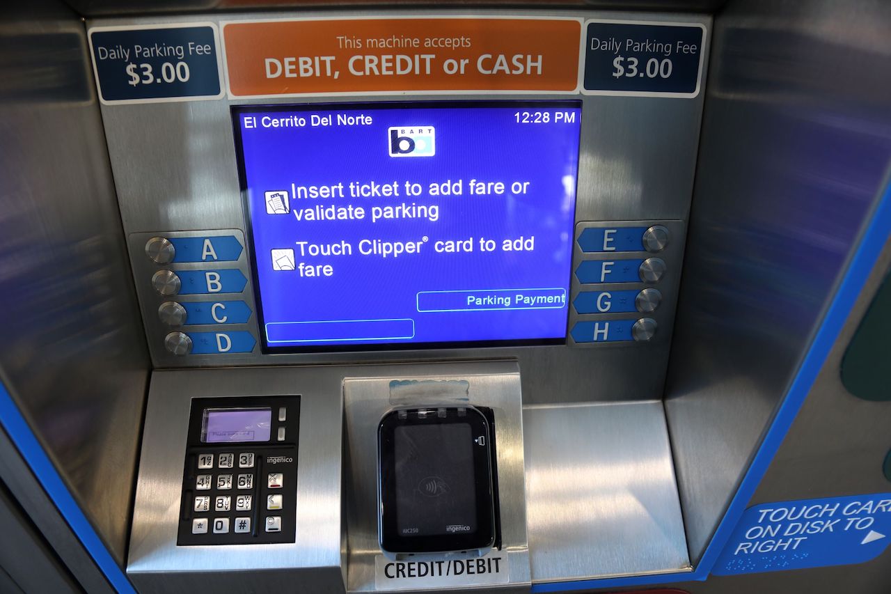 BART Add Fare Machines inside stations, which also serve as parking payment machines, now accept credit and debit cards.