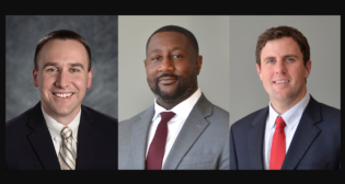 Norfolk Southern has promoted Paul Duncan to Senior Vice President Transportation & Network Operations (left); Rodney Moore to Vice President Network Operations (center); and Jacob Elium to Vice President Network Planning and Optimization.