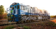 Progress Rail, a Caterpillar company, will provide two GT38H intermediate-power locomotives to Rumo in Brazil for regional freight service trials. (Photograph Courtesy of Progress Rail)