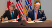 Premier John Horgan and Gov. Inslee signed a MOU in October 2018 to “act jointly to grow the region’s innovation economy, protect the environment and combat climate change, promote trade and improve transportation connectivity.”
