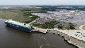 Georgia Ports Authority (GPA) recently added Nissan to its list of customers at the Port of Brunswick’s Colonel’s Island terminal. (Photograph Courtesy of GPA)