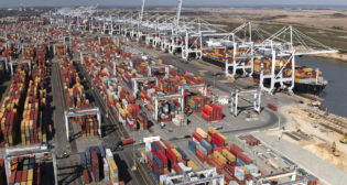 The Georgia Ports Authority has implemented the Navis N4 Container Terminal Operating System at the Garden City Terminal in the Port of Savannah. (Photograph Courtesy of GPA)