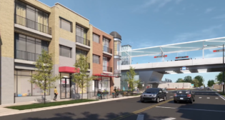 Conceptual rendering of the RLE area redevelopment near 103rd Street station. (CTA)