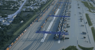 The Navy Base Intermodal Facility is set to open in July 2025. (Rendering/SCPA)