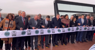 The WMATA Silver Line Extension opened Nov. 15. Among the officials in attendance at the ribbon-cutting were Secretary of Transportation Pete Buttigieg (center) and Federal Transit Administrator Nuria Fernandez (far left). (Photograph Courtesy of WMATA, via Twitter)