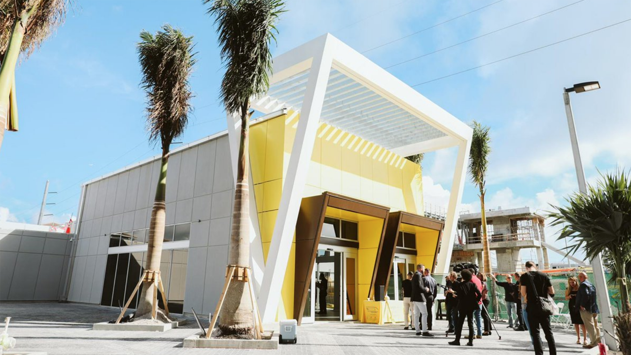 Brightline’s two new South Florida stations—Boca Raton and Adventura—will launch Dec. 21. (Pictured, Adventura Station during a November “sneak peak.”)