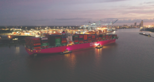 “With proven fluidity, the Port of Mobile continues to attract new routes, creating more direct services from the Far East to Mobile and enhancing our gateway’s connection to growing global markets,” said Alabama Port Authority Chief Commercial Officer Beth Branch. (Photograph Courtesy of Alabama Port Authority, via LinkedIn)