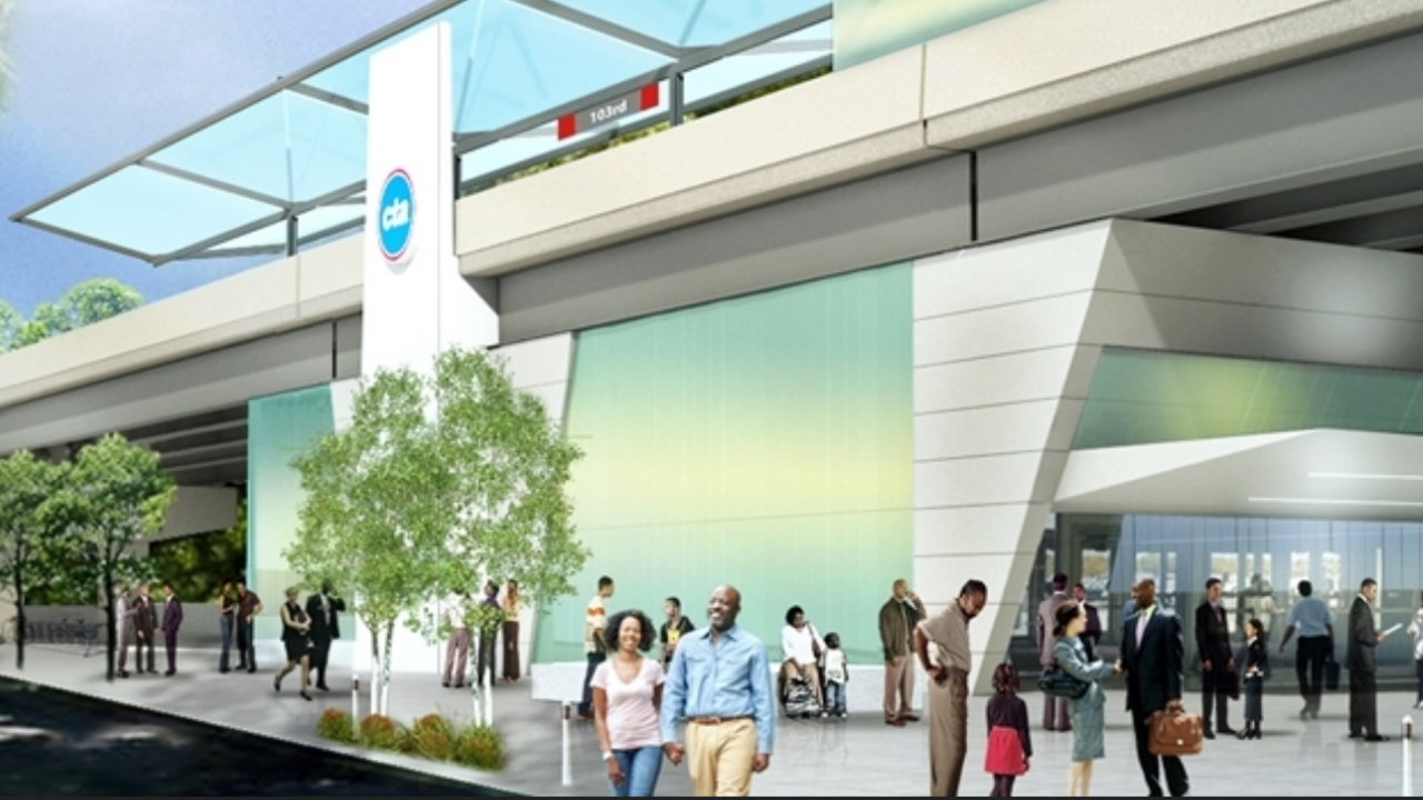 The Chicago Transit Authority received a $450,000 grant through the FTA’s FY 2021 Areas of Persistent Poverty (AoPP) Program “to develop an engagement plan for communities that will be served by the planned 5.6-mile Red Line rail extension.” (Rendering Courtesy of CTA)