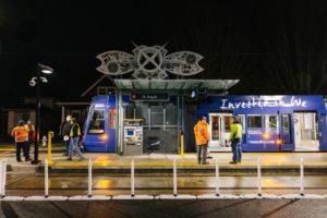 Sound Transit crews on Dec. 27 ran a light-rail vehicle dead-pull test, in which a train was pulled from station to station.