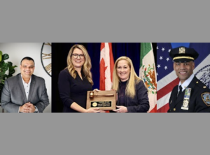 From Left to Right: PST President and CEO Rushi Patel; MARS Past President Carrie Evans and new MARS President Kathy Bathurst; and Metro Transit Police Chief Ernest Morales III.