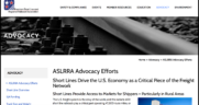 ASLRRA now offers an Advocacy section of its website with separate pages for important freight rail issues.
