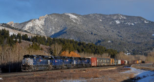 Pictured: MRL manifest approaching Bozeman, Mont. (Bruce Kelly Photograph)