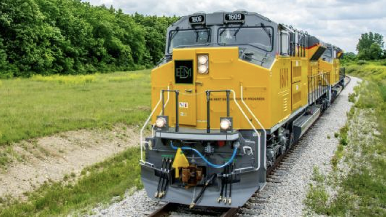 Building on a 25-year relationship, Argonne and Progress Rail are working to lower the carbon intensity of the rail industry. (Caption and Progress Rail Photograph Courtesy of Argonne National Laboratory)