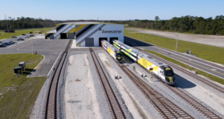 Brightline, Siemens and Herzog plan to employ 150 highly skilled technical positions at Basecamp, Brightline’s new $100 million state-of-the-art train maintenance facility that can service up to 16 trains at a time. (Screen grab courtesy of Brightline)