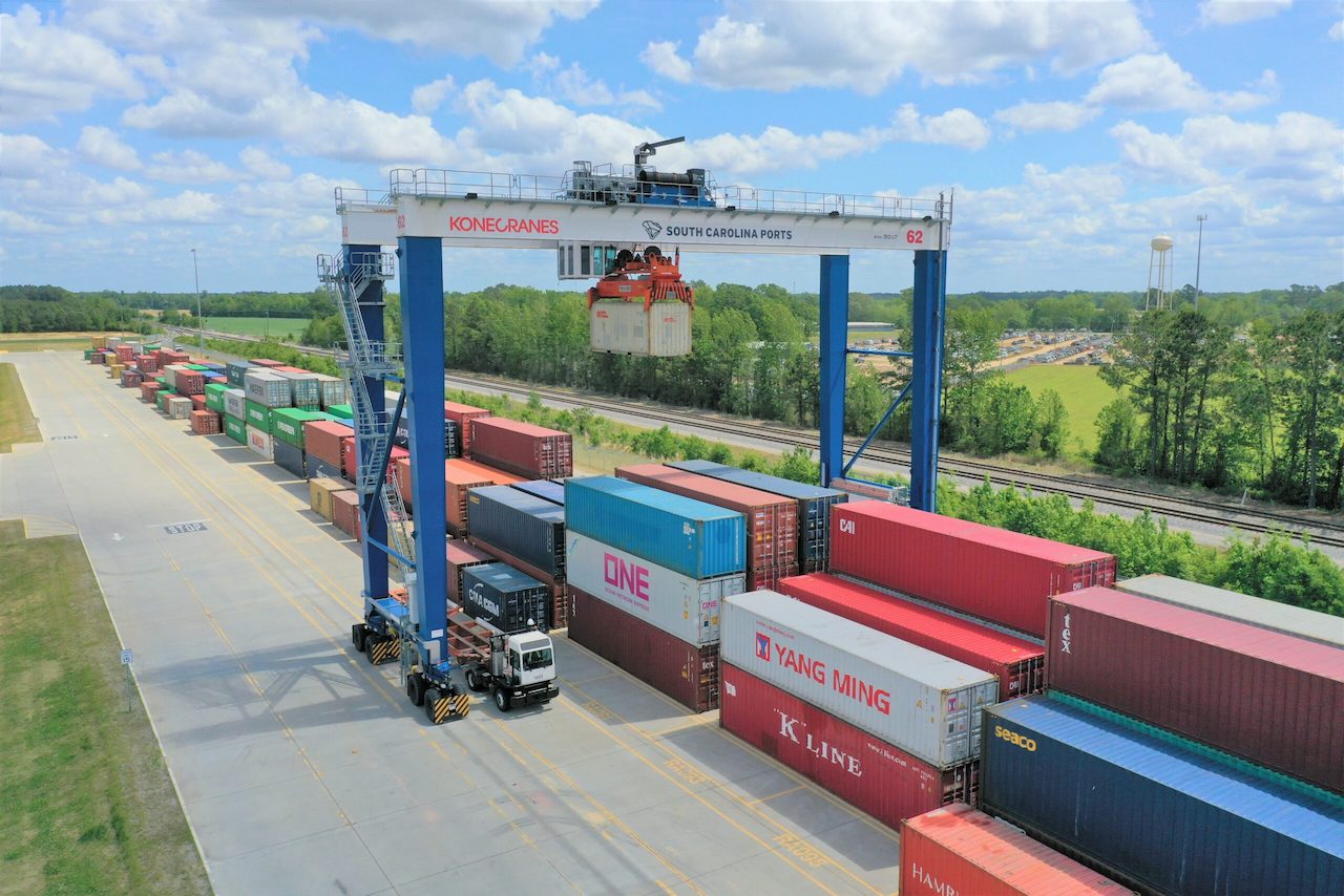 SC Ports’ Inland Port Dillon had a record month for containers. (Photo/SCPA/Walter Lagarenne)
