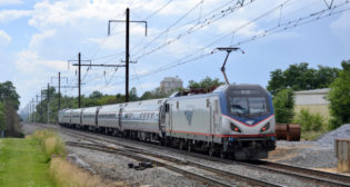 (Amtrak train on the Keystone Corridor, Jim Blaze Photograph)