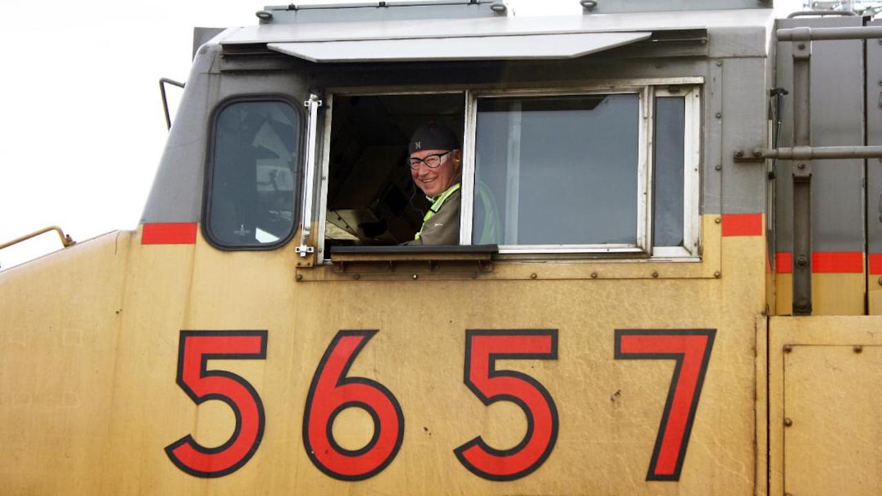 Jim Creel, a third-generation railroader, works out of Bailey Yard in North Platte, Nebraska.
