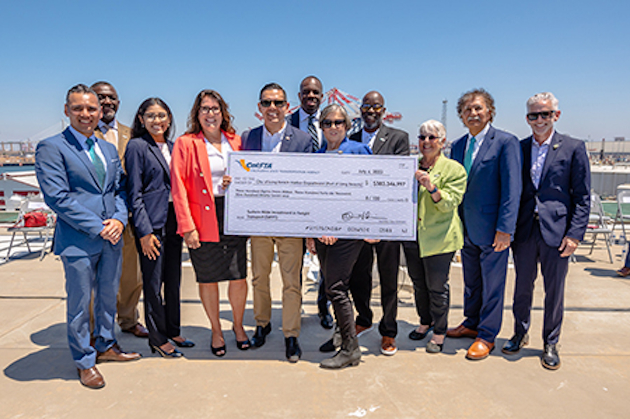 The Port of Long Beach has been awarded a $383.5 million grant from CalSTA to complete a series of construction and clean-air technology projects.
