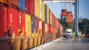 South Carolina Ports Authority’s rail-served inland ports continue to see strong volumes, serving as key connections between inland markets and the Port of Charleston.(Photo/SCPA/English Purcell)