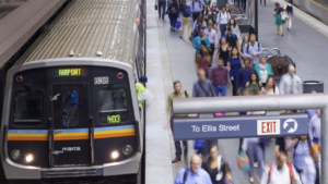 “As the rising cost of living continues to impact U.S. households, public transportation offers an economical and climate-friendly alternative to reduce daily expenses,” APTA President and CEO Paul P. Skoutelas said. (MARTA Photograph Courtesy of APTA, via X)