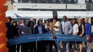 “The perfect day to celebrate the opening of the Hilltop extension of the T Line! Get ready to ride!” Sound Transit announced Sept. 15 on social media platform X. (Screengrab Courtesy of Sound Transit, via X)