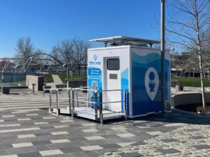 LA Metro's pilot program to test restrooms for riders and staff begins this month. (Image Courtesy of Throne)