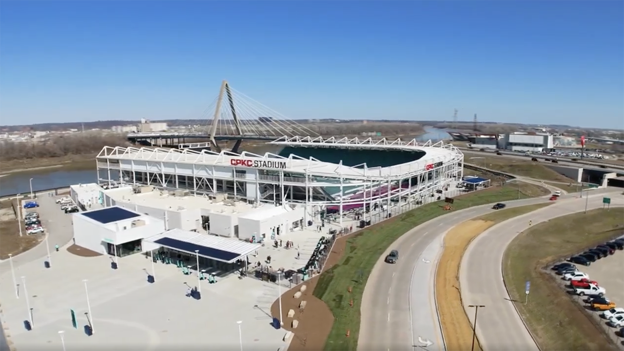 CPKC Stadium opened March 16 for the KC Current, the professional women’s soccer team in Kansas City, Mo. (Screen Grab Courtesy of CPKC via LinkedIn video post)