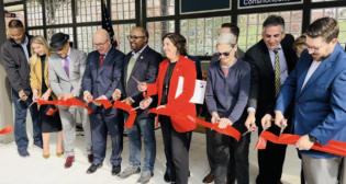 “Station accessibility is a core part of SEPTA’s capital program,” said SEPTA CEO and General Manager Leslie S. Richards (pictured, center). “With the opening of the new Conshohocken Station, we are one step closer to reaching our goal of making SEPTA easier to use and more accessible to all.” (SEPTA Photograph)