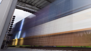 Duos Technologies is a Jacksonville, Fla.-based supplier of automated railcar inspection portals (pictured) and artificial intelligence (AI) models.