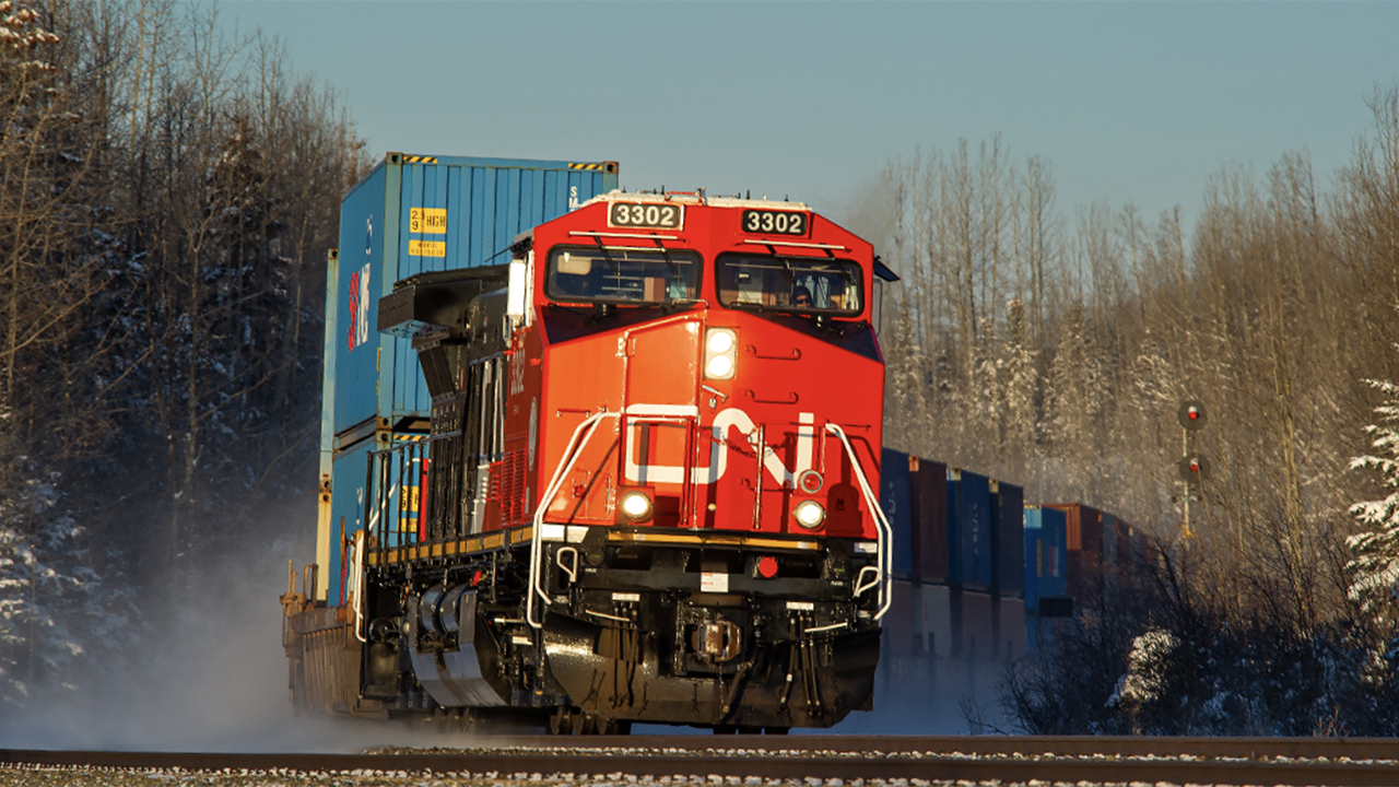 “We are honoured to be named to this year’s #SPGSustainable1Yearbook as one of the top sustainability performers in the transportation industry,” CN reported via social media on Feb. 7. (CN Photograph)