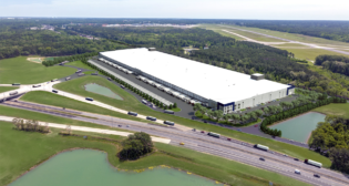Rendering of Plastic Express’ new building at the CSX-served Central Port Logistics Center in Savannah, Ga. (Capital Development Partners Rendering)