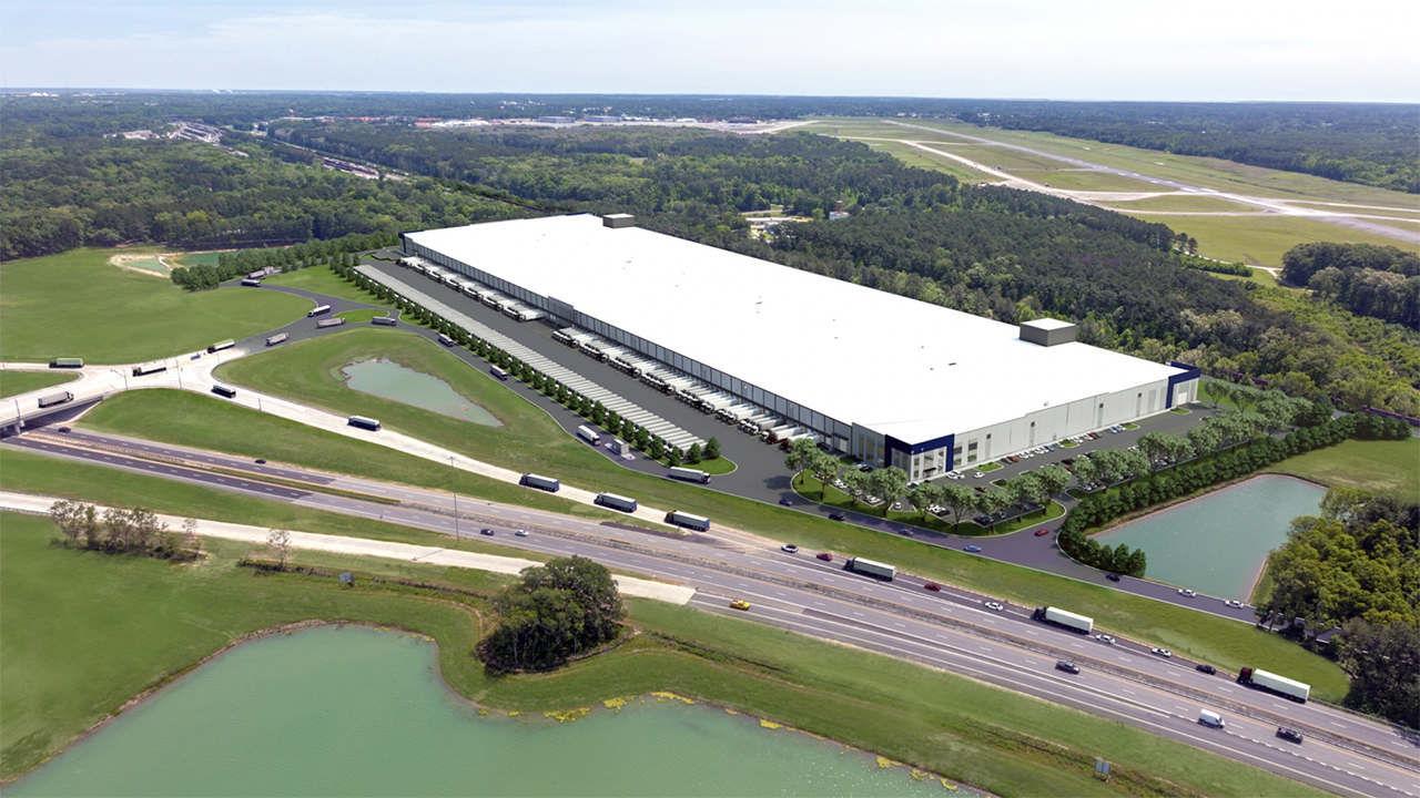 Rendering of Plastic Express’ new building at the CSX-served Central Port Logistics Center in Savannah, Ga. (Capital Development Partners Rendering)